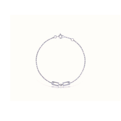 Bracelet Clozeau en or blanc et diamants