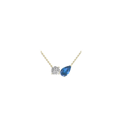Collier Marianne Saphir et Diamant