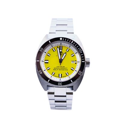 Montre O&G INSTRUMENTS acier fond Jaune