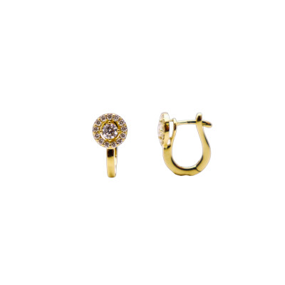 Boucles d’oreilles Héritage or jaune et diamants