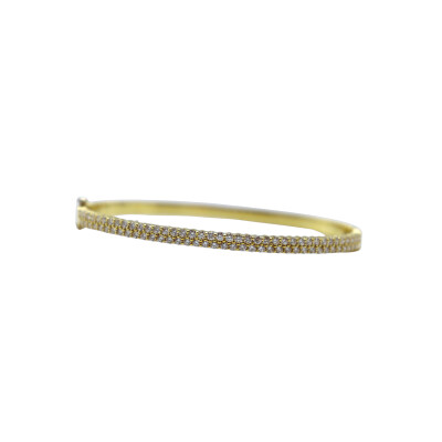 Bracelet rigide Mélissa or jaune et diamants