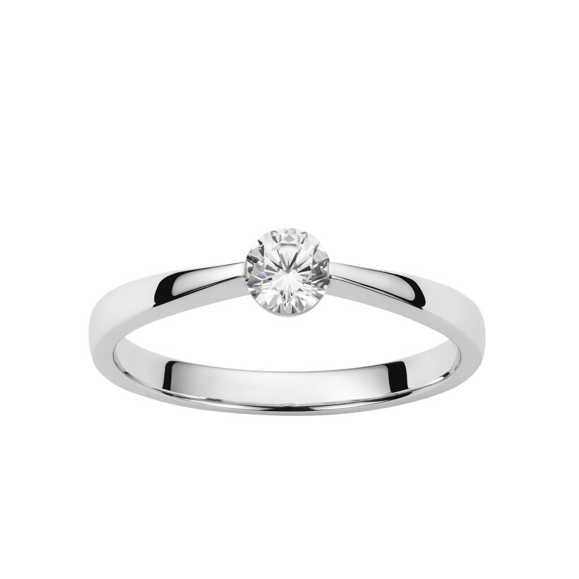 bague en or blanc et diamant 0.20ct