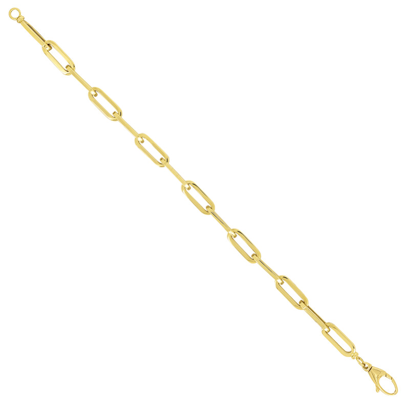 Bracelet forçat longue or jaune