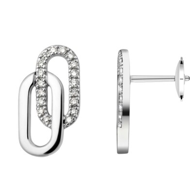 Boucles d'oreilles So Shocking Tandem en or blanc et diamants