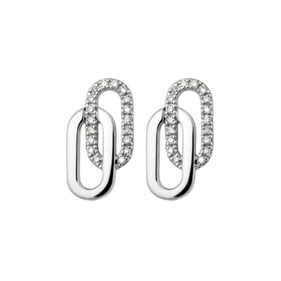 Boucles d'oreilles So Shocking Tandem en or blanc et diamants