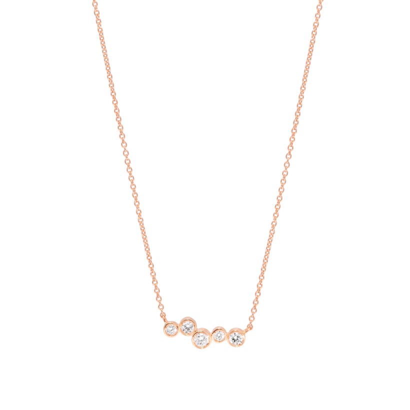 Collier Partition de diamants en or rose