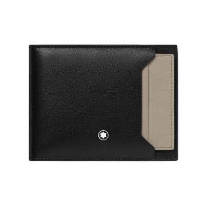 Portefeuille 6cc avec porte-cartes amovible Meisterstück Selection Soft