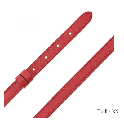 Bracelet cuir Messika My Move - Rouge Cerise