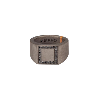 Bague Rullière Bernard en titane et diamants noirs