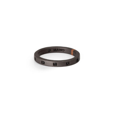 Bague Rullière Bernard en titane et diamants noirs