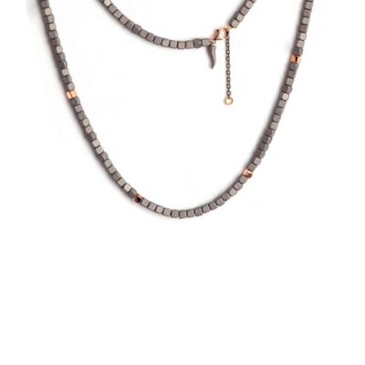 Collier Rullière Bernard en titane et diamant noir