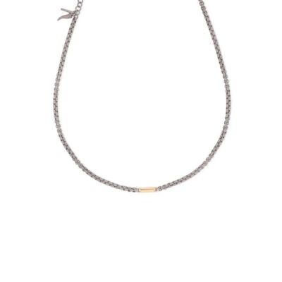 Collier Rullière Bernard en titane et diamant noir