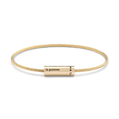 Bracelet le gramme Câble en or jaune poli, 11 grammes