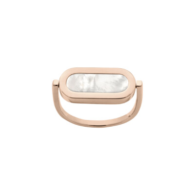 Bague réversible So Shocking Inverso en or rose nacre onyx et diamants