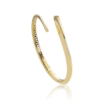 Bracelet Jonc ouvrant forme clou en or jaune