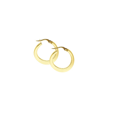 Boucles d'oreilles créoles vrillées en or jaune