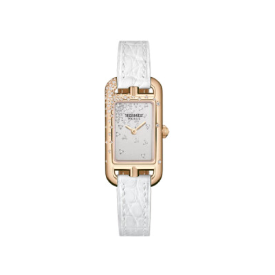 Montre Hermès Nantucket, petit modèle diamants, 29mm