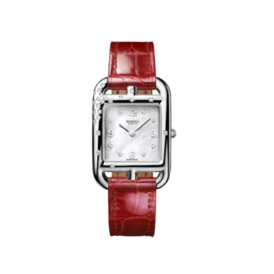 Montre Hermès Cape Cod Petit Modèle diamants et nacre, 31mm
