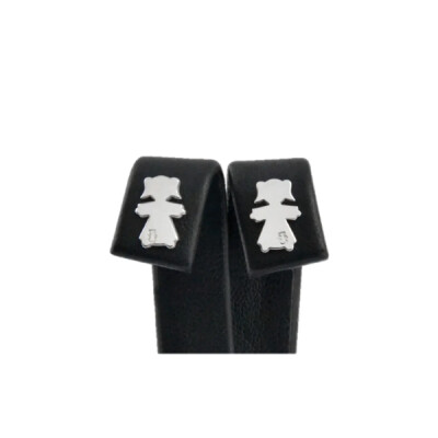 Boucles d'oreilles LOU 9 mm, or gris