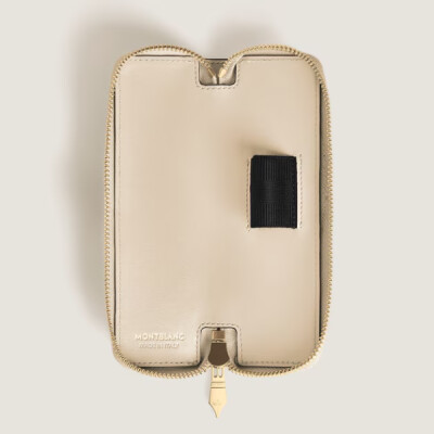 Étui pour 1 Instrument d'Écriture Zippé en Cuir Meisterstück beige