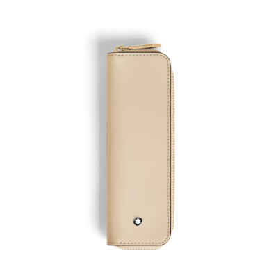 Étui pour 1 Instrument d'Écriture Zippé en Cuir Meisterstück beige