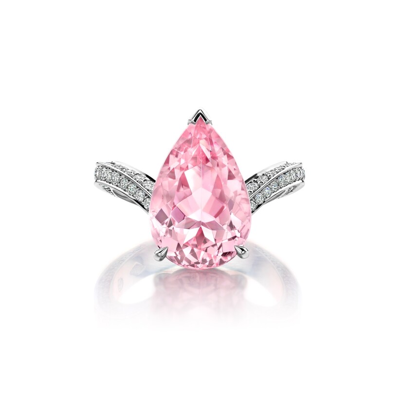 Morganite and Diamonds Ring