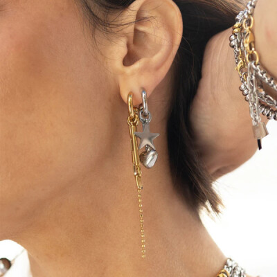 Boucles d'oreilles Cure - acier