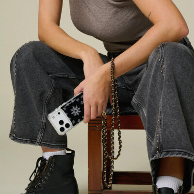 CHAINE LONGUE LOU NOIR 120 CM