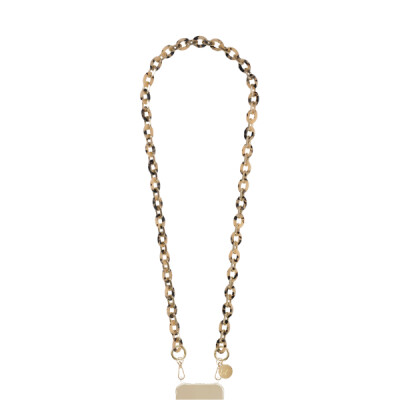 CHAINE LONGUE CASSY ECAILLE BEIGE 120 CM