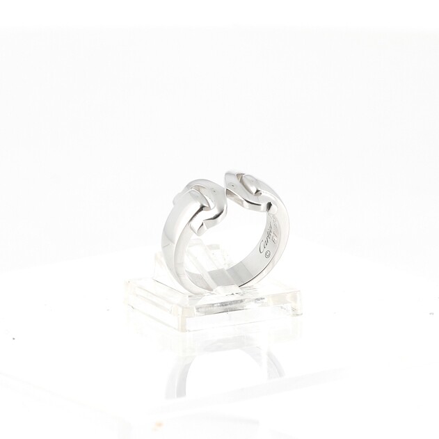 CARTIER Double C en or gris vue 4