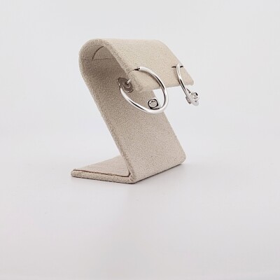 Occasion Boucles d'oreilles créoles dinh van Le Cube Diamant en or blanc