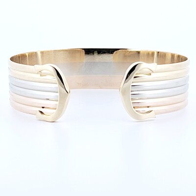 Occasion Bracelet double C de Cartier – Bracelet jonc ouvert