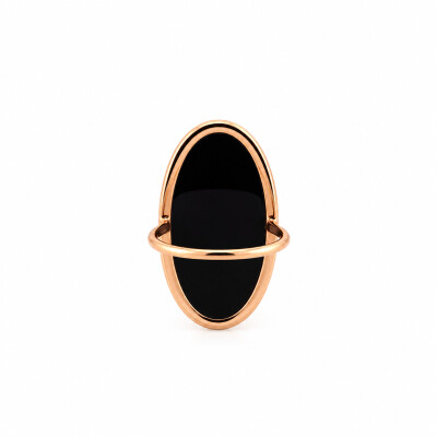 Bague Ph. Tisseront en or rose et onyx