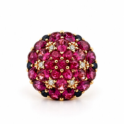 Bague diamant & multipierres