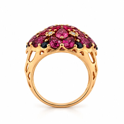 Bague diamant & multipierres