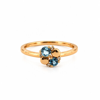 Bague Topaze et Topaze London Blue
