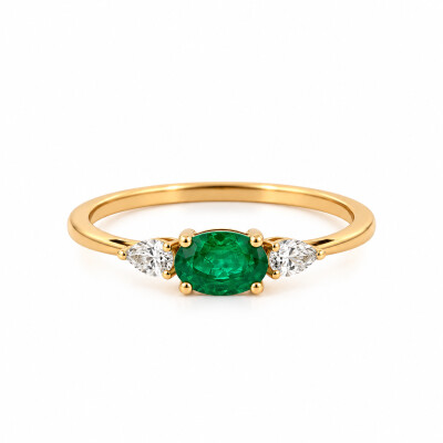Bague Emeraude et Diamant