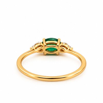 Bague Emeraude et Diamant