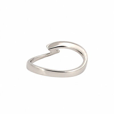 Bague asymétrique Or Blanc - Diamant