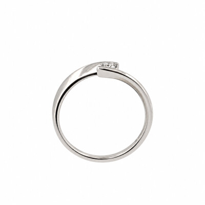 Bague asymétrique Or Blanc - Diamant