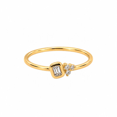 Bague en Or Jaune - Diamant
