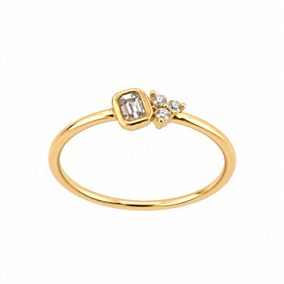 Bague en Or Jaune - Diamant