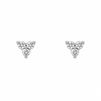 Boucles d'oreilles diamants - Or Blanc
