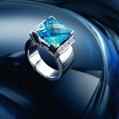 Topaz and Diamond ring