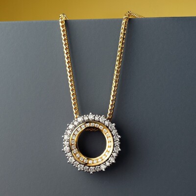 White and yellow gold Diamond pendant