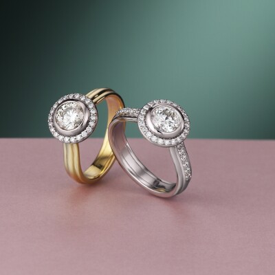 Round brilliant cut Diamond rings