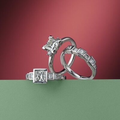 Princess cut Diamond rings