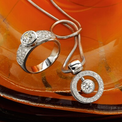 Diamond ring and pendant