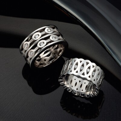 White gold and Diamond dress rings