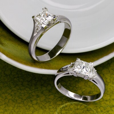 Princess cut engagement rings